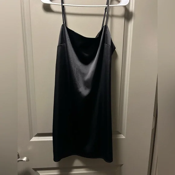 Garage | Dresses | Garage Satin Mini Black Dress | Poshmark